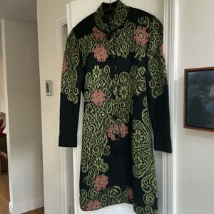 Tabask Alpaca Long Cardigan Sweater, Black